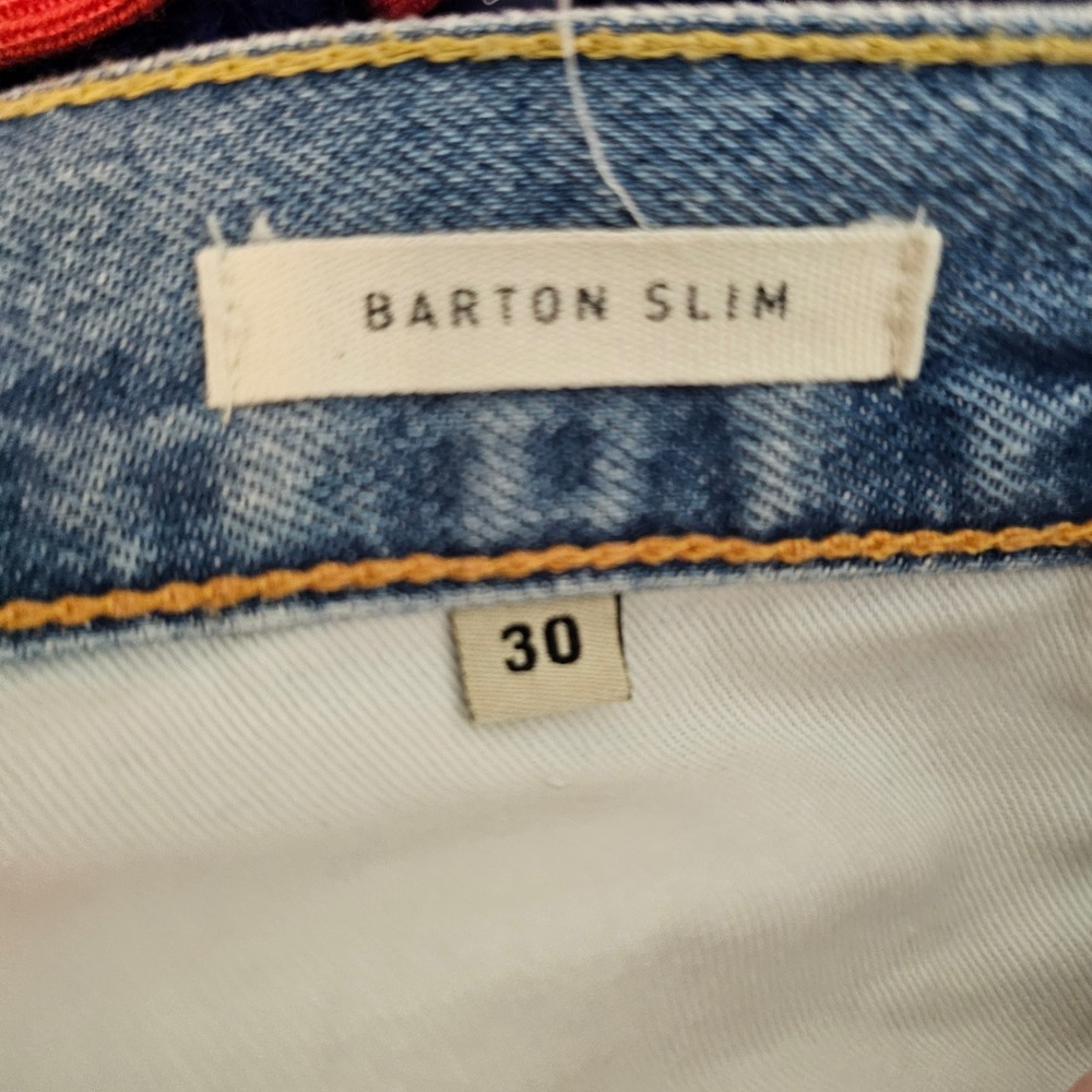 Imogene and Willie Barton Slim Straight Selvage denim Light Wash Jeans 30x30 - Picture 12 of 14